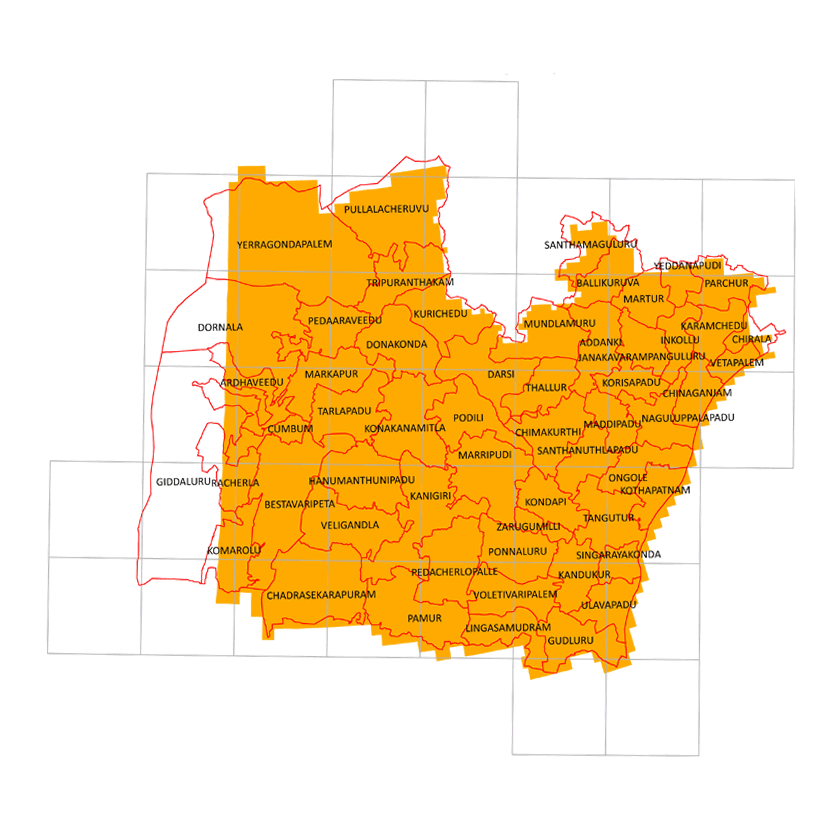 Storm surge inundation map for cyclone with wind speed